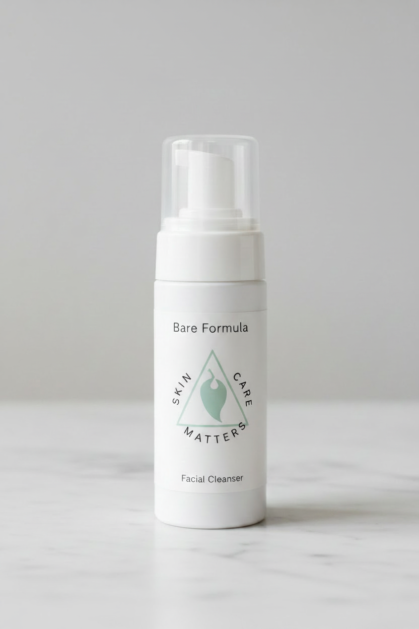 Bare Formula Facial Cleanser — straight text