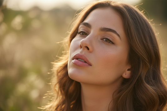 Sun-kissed glowing skin with natural bronzer