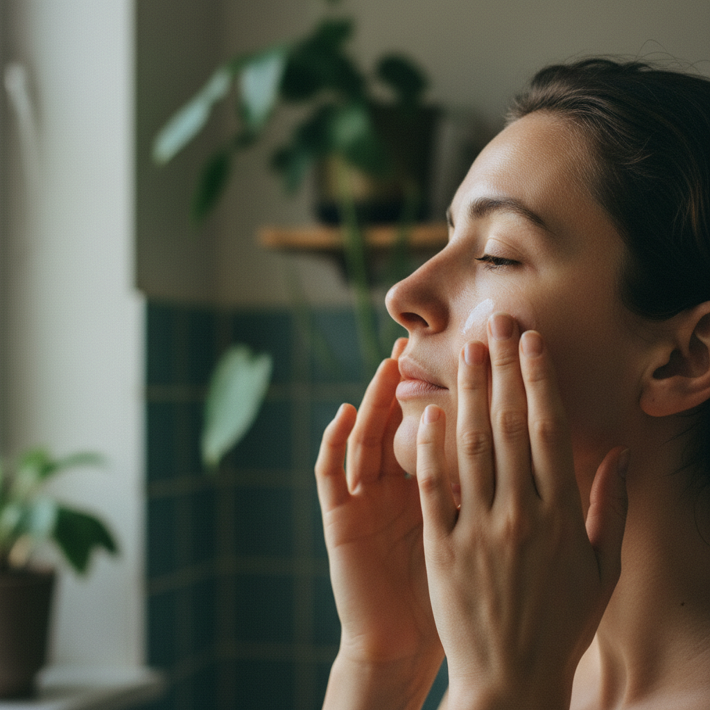Natural Facial Balm Application